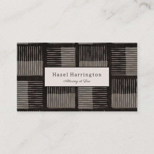 Graphique moderne QR Code Carte de visite noir gri (Devant)