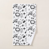 Graphique nostalgique style Pop 1950 (Serviette à main)