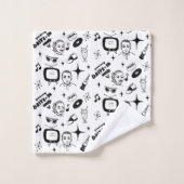 Graphique nostalgique style Pop 1950 (Gant de toilette)