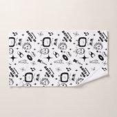 Graphique nostalgique style Pop 1950 (Serviette à main)