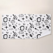 Graphique nostalgique style Pop 1950 (Serviette de bain)