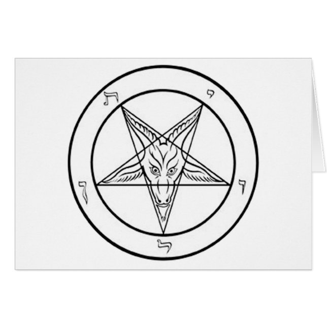 GRAPHIQUE renfermé de baphomet blanc (Devant horizontal)