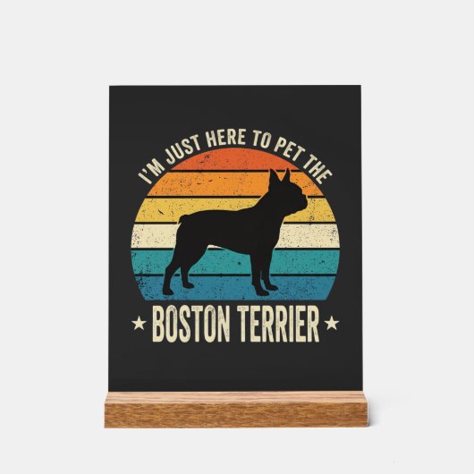 Graphique Rétro pour Amoureux de Boston Terrier_1 (Recto)