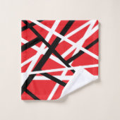 Graphique rouge, noir et blanc (Gant de toilette)