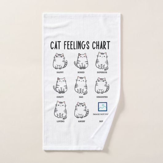 Graphique Sentiments de chat (Serviette à main)