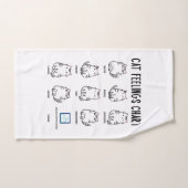 Graphique Sentiments de chat (Serviette à main)