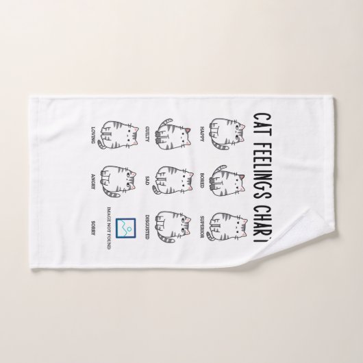 Graphique Sentiments de chat (Serviette à main)