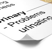 Graphique Signes communs + Symptômes Poster Fibrom (Coin)