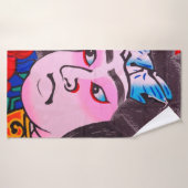 Graphique sur Kiteart traditionnel japonais, cerf- (Serviette de bain)