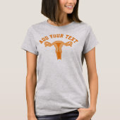 Graphique Uterus + T-shirt texte personnalisé (Devant)