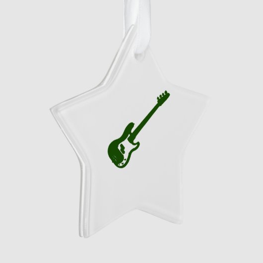 graphique vert incliné de guitare basse (devant)
