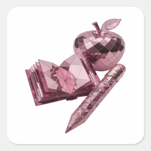 Graphisme autocollant abstrait argent ludique (Devant)