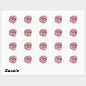 Graphisme autocollant abstrait rose vif (Feuille)