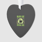 Graphisme d'amour spécial chat noir Halloween (devant)