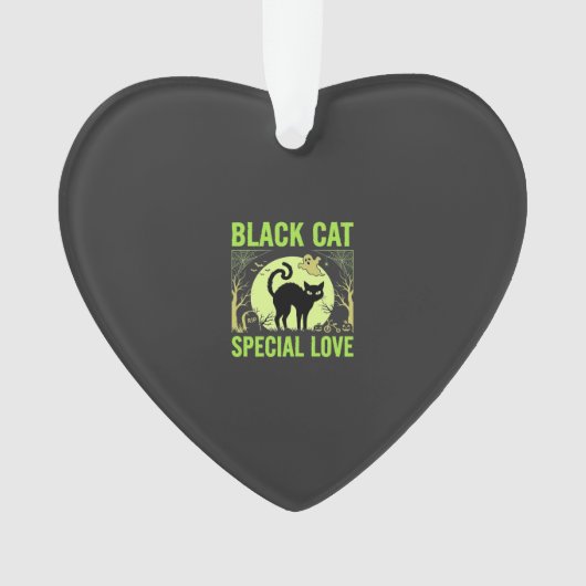 Graphisme d'amour spécial chat noir Halloween (devant)
