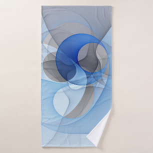 Graphisme d'art fractal abstrait bleu gris moderne
