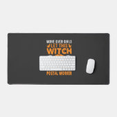 Graphisme de chat sorcière employé postal Hallowee (Clavier et souris)