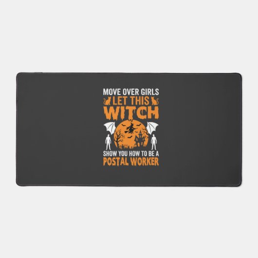 Graphisme de chat sorcière employé postal Hallowee (Recto)