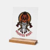 Graphisme de gravure de guerrier Halloween vintage (Angle)