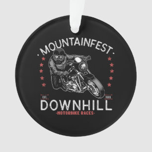 Graphisme de la course de moto en descente Mountai