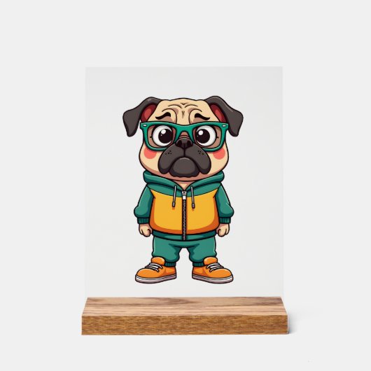Graphisme de mode de rue de dessin animé de chien (Recto)