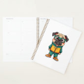 Graphisme de mode urbaine de chien de pug hipster  (Devant avec enveloppe)