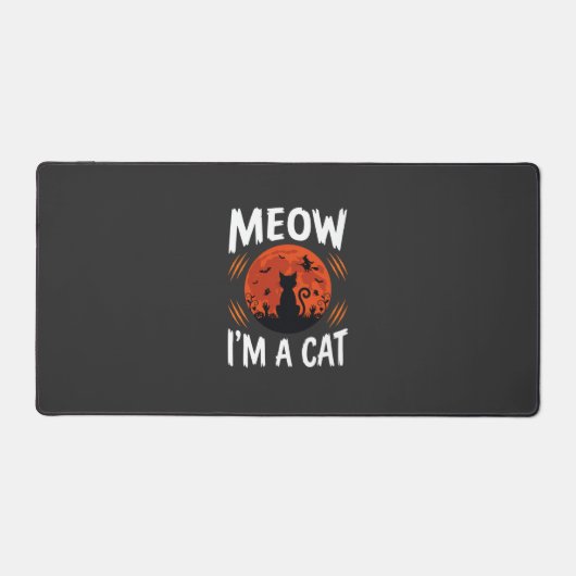 Graphisme de silhouette de chat de lune drôle d'Ha (Recto)