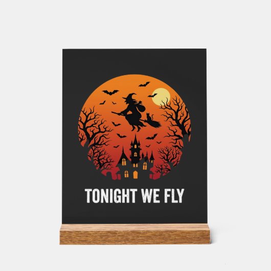 Graphisme de sorcière d'Halloween volant la nuit_1 (Recto)