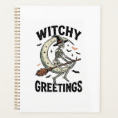 Graphisme de squelette de sorcière salutations de (Devant)