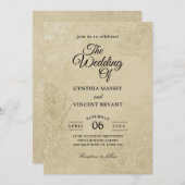 graphisme des invitations de mariage occidentales (Devant / Derrière)