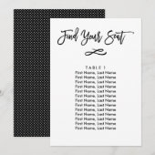 Graphisme élégant de carte de placement individuel (Devant / Derrière)