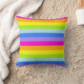Graphisme enfants rainbow stripes coloré coussin (Couverture)