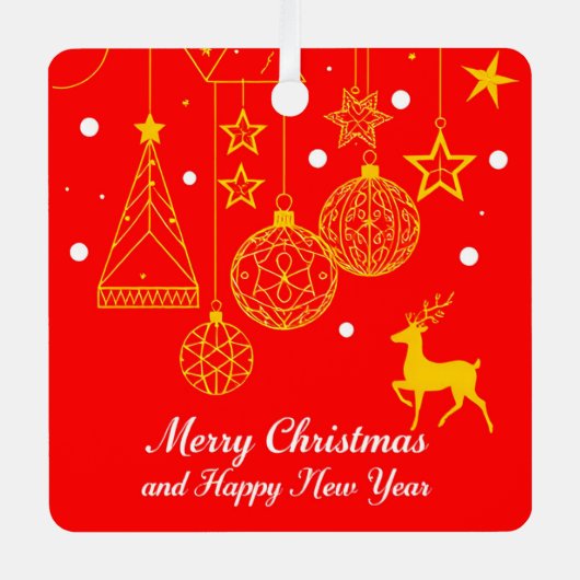 Graphisme festif de Noël avec ornements (Recto)