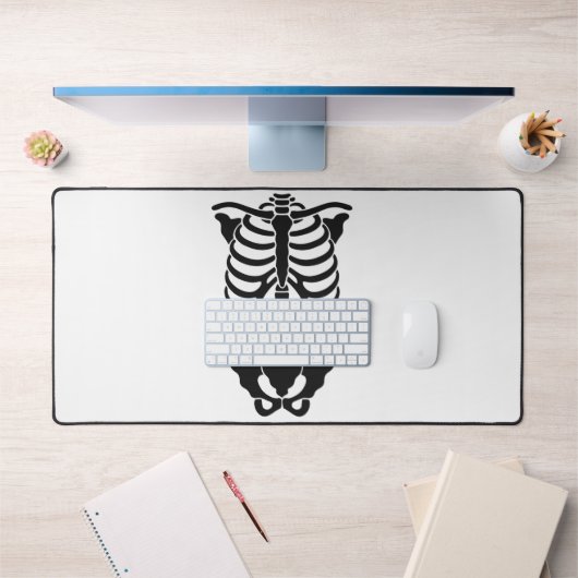 Graphisme gothique de cage thoracique de squelette (Bureau 1)
