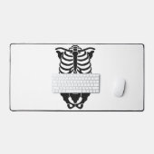 Graphisme gothique de cage thoracique de squelette (Clavier et souris)