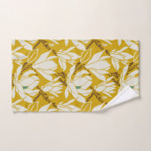 graphisme Magnolia à motif moutarde (Serviette à main)