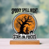 Graphisme sorcière d'Halloween vintage et chat noi (Neutre)