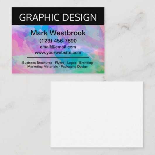 Graphiste Cartes de visite modernes (Devant / Derrière)