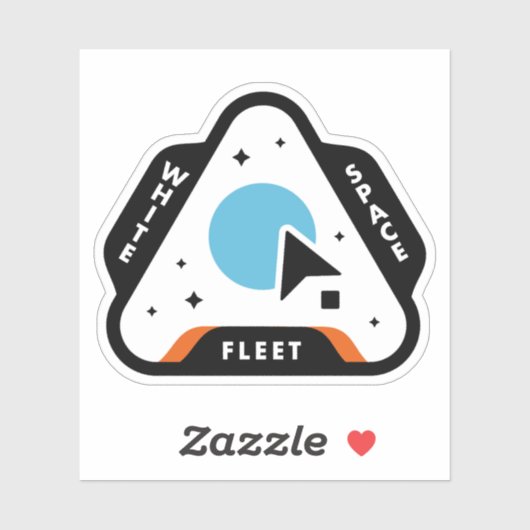 Graphiste Sticker de flotte de l'espace blanc (Feuille)