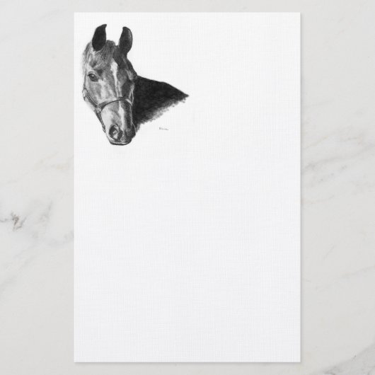Graphite Horse Head Briefpapier (Voorkant)