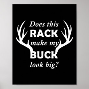 Grapig herten jagen jager rek grote bok poster