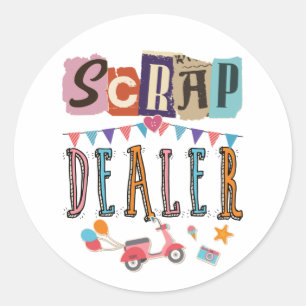 Grapig schroot voor Scrapbooking Ronde Sticker