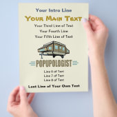 Grapige opduikbare camper flyer (Hand)