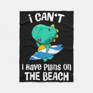 Grapjas Dinosaurius Strandvakantie Schattig Dino S Fleece Deken