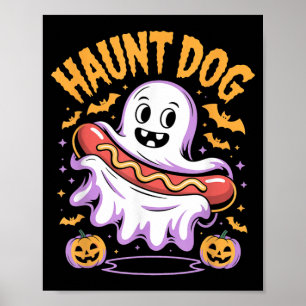 Grapjas Hond Grappige Geest Hotdog Halloween Poster