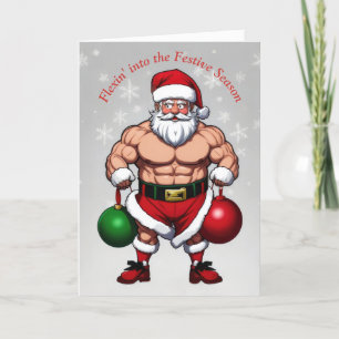 Grapjas Kerstman Feestdagen Kaart