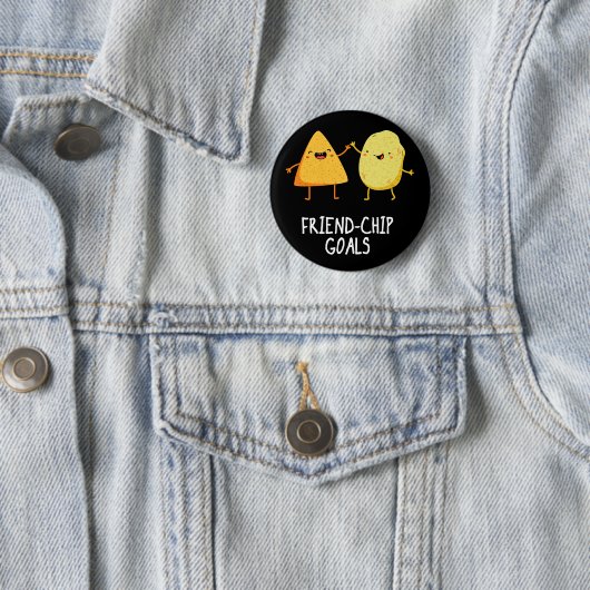 Grapje Chip Pun Dark BG Ronde Button 5,7 Cm (In situ)