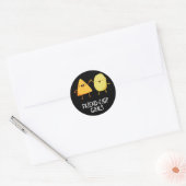 Grapje Chip Pun Dark BG Ronde Sticker (Envelop)