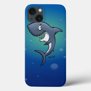 Grapje Funny Shark op Blue Background iPhone 13 Hoesje