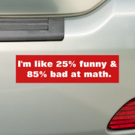 Grapje wiskunde bumpersticker